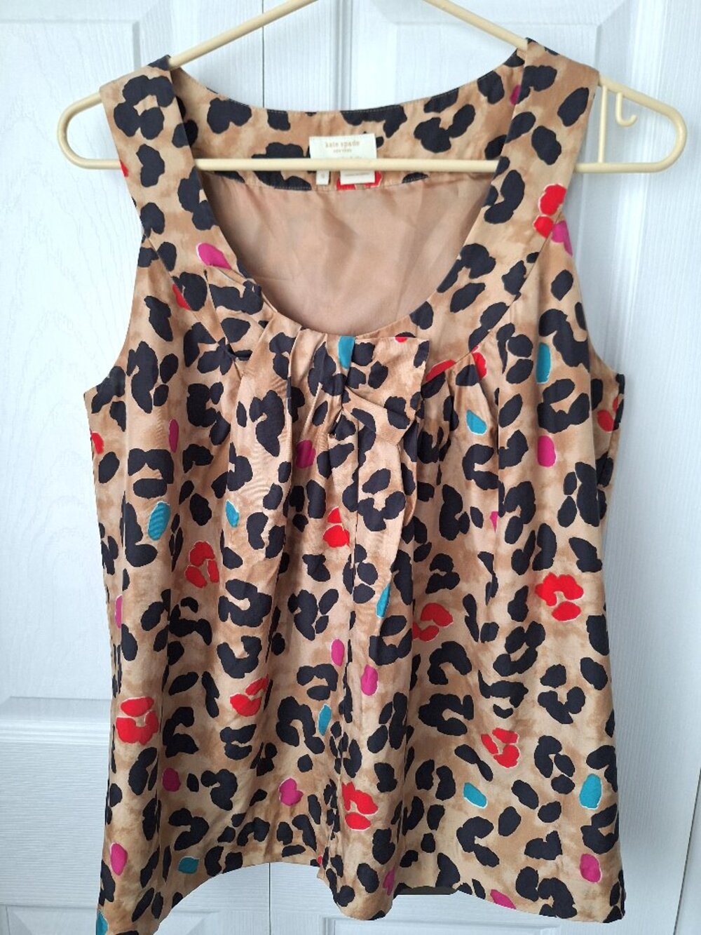 Kate Spade Silk Multicolour Print Sleeveless Top